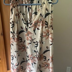 Ann Taylor Pink and Black Floral Dress